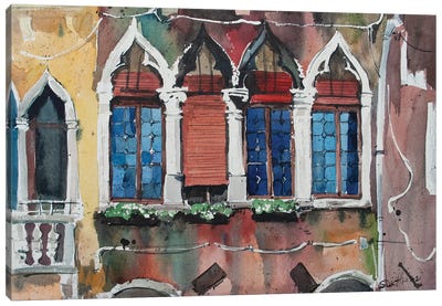 Venetian Windows Canvas Art Print - Svetlin Sofroniev