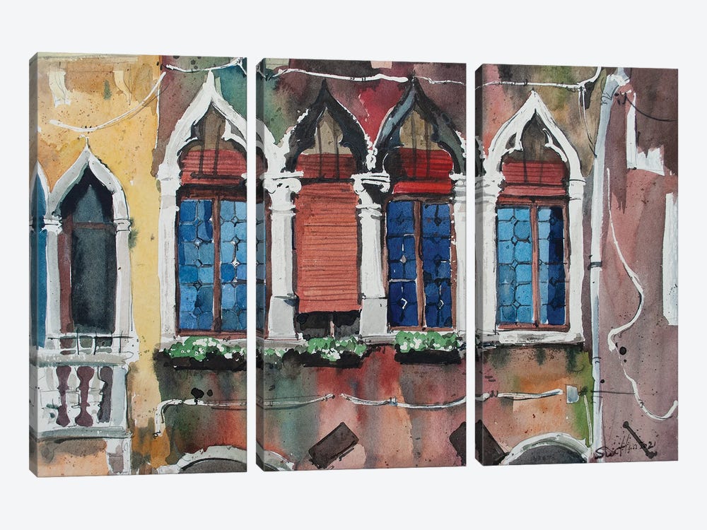 Venetian Windows by Svetlin Sofroniev 3-piece Art Print