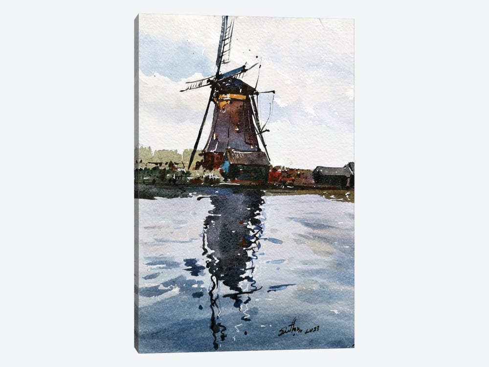 Windmill II by Svetlin Sofroniev 1-piece Canvas Art Print