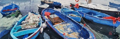 Blue Sea Dots by Svetlin Sofroniev multi panel art