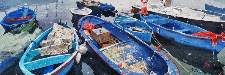 Blue Sea Dots by Svetlin Sofroniev wall art