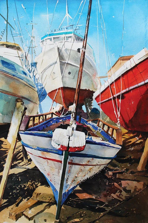 Boats To Repair by Svetlin Sofroniev wall art