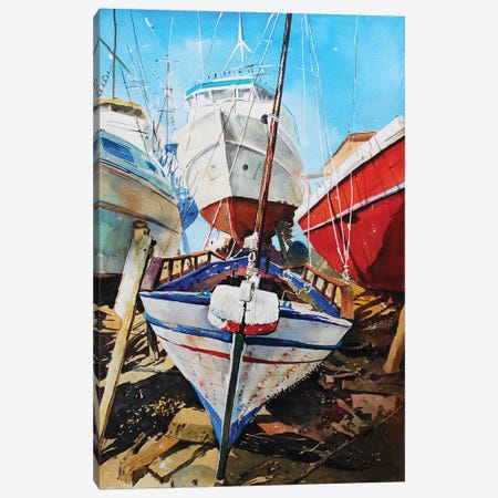 Boats To Repair Canvas Print #SSF7} by Svetlin Sofroniev Canvas Art