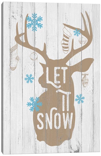 Let it Snow Canvas Art Print - Farmhouse Christmas Décor