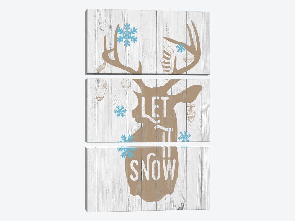 Let it Snow by 5by5collective 3-piece Canvas Artwork