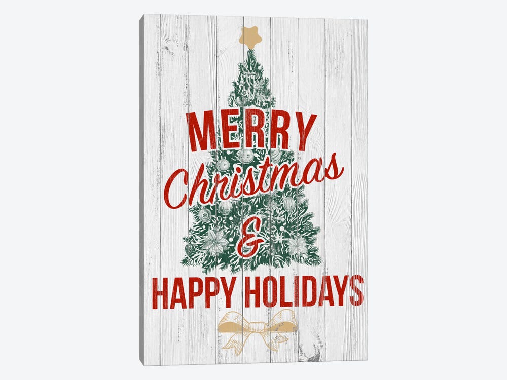 Merry Christmas & Happy Holidays by 5by5collective 1-piece Art Print