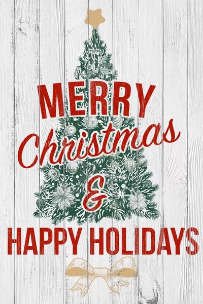 Pine Trees: Merry Christmas & Happy Holidays by 5by5collective