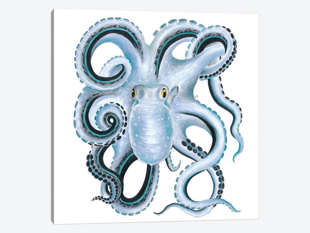 Blue Octopus Ink by Seven Sirens Studios 1-piece Canvas Print