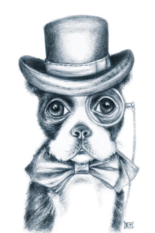 Mr. Boston Terrier Detective by Seven Sirens Studios wall art