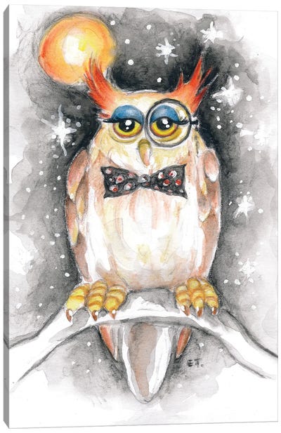 Wise The Owl Professor Canvas Art Print - Seven Sirens Studios