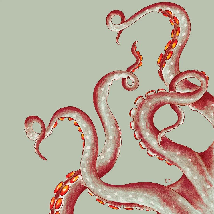 Coral Tentacles Taupe by Seven Sirens Studios wall art