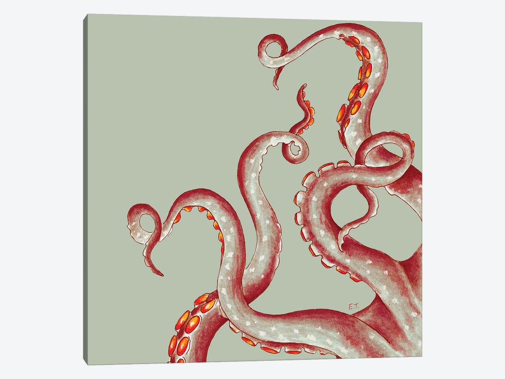 Coral Tentacles Taupe by Seven Sirens Studios 1-piece Canvas Artwork