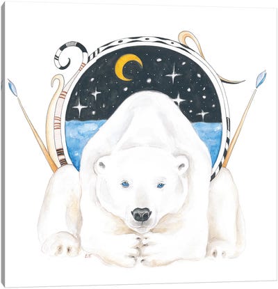 King Of The North Canvas Art Print - Polar Bear Art