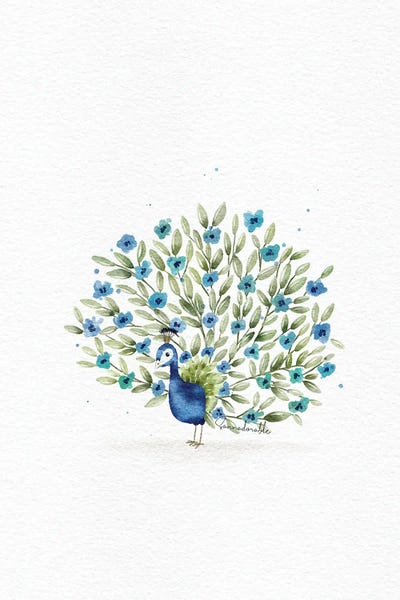 Sanna Sjöström: Floral Peacock by Sanna Sjöström
