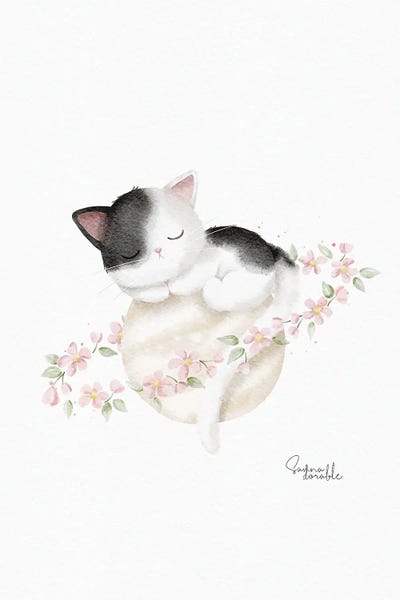 Sanna Sjöström: Floral Planet Cat by Sanna Sjöström