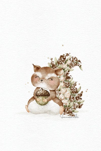 Sanna Sjöström: Floral Squirrel by Sanna Sjöström