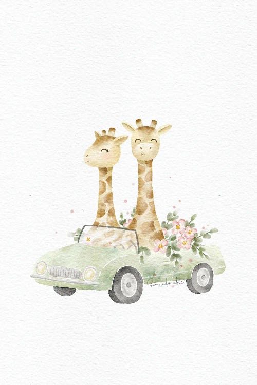 Flower Car Giraffes