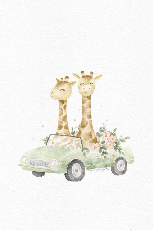 Flower Car Giraffes