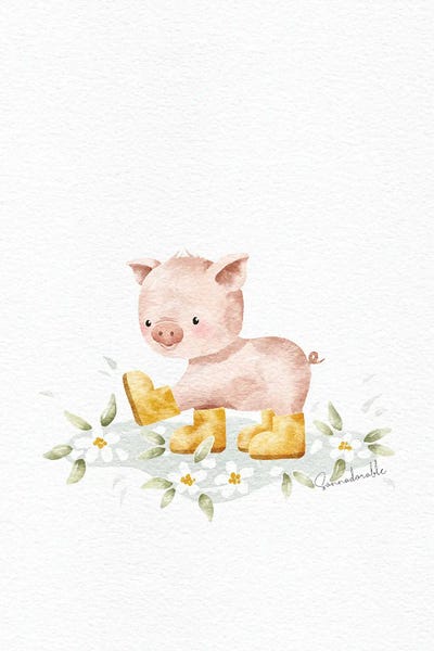 Sanna Sjöström: Flower Puddle Pig by Sanna Sjöström