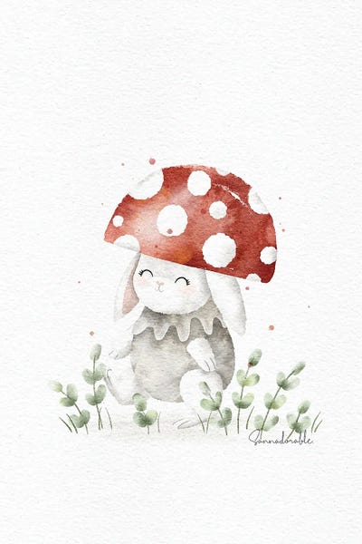 Fly Agaric Bunny by Sanna Sjöström canvas print