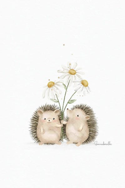Sanna Sjöström: Hedgehogs Dasies by Sanna Sjöström