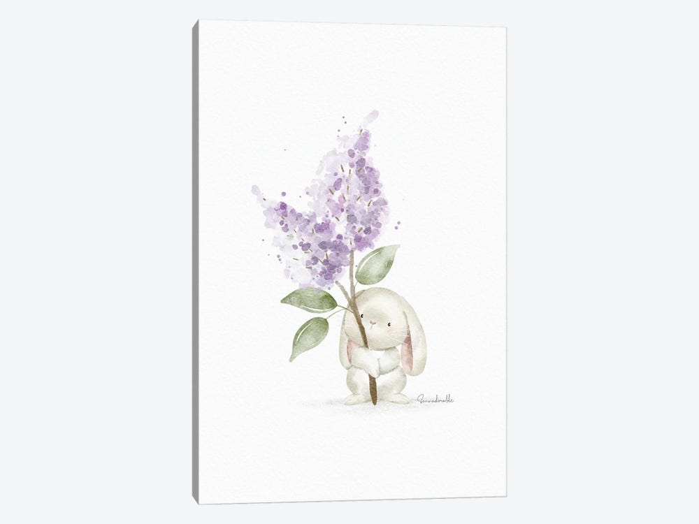 Lilac Bunny by Sanna Sjöström 1-piece Art Print