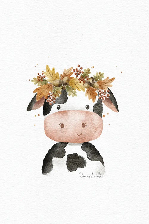 Leafcrown Cow by Sanna Sjöström wall art