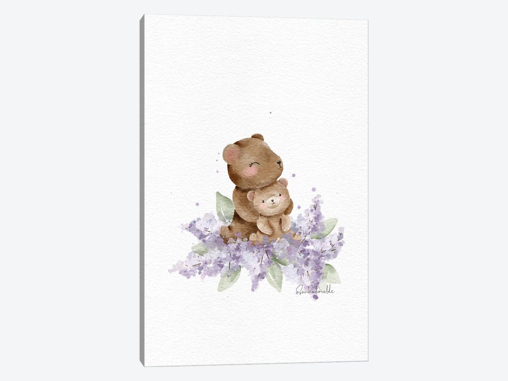 Lilac Bears by Sanna Sjöström 1-piece Canvas Print