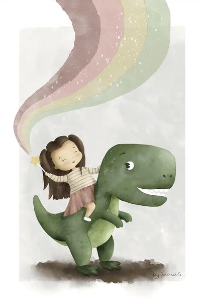 Sanna Sjöström: Rainbow Dino by Sanna Sjöström