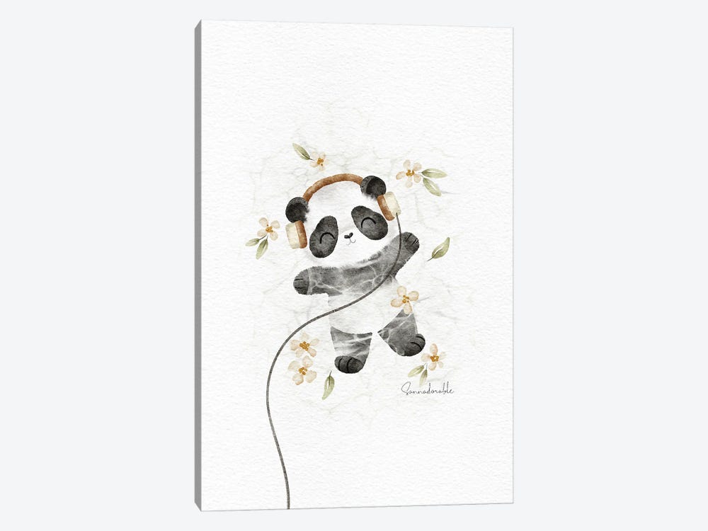 Relaxing Panda by Sanna Sjöström 1-piece Canvas Art