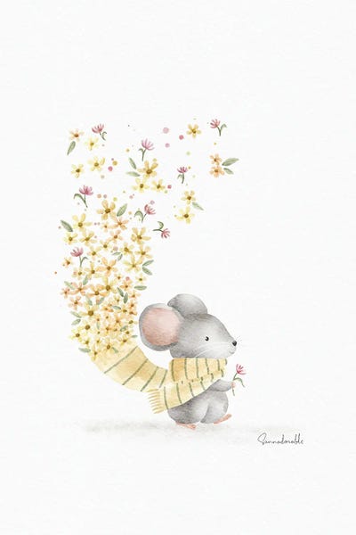 Spring Mouse by Sanna Sjöström metal wall art