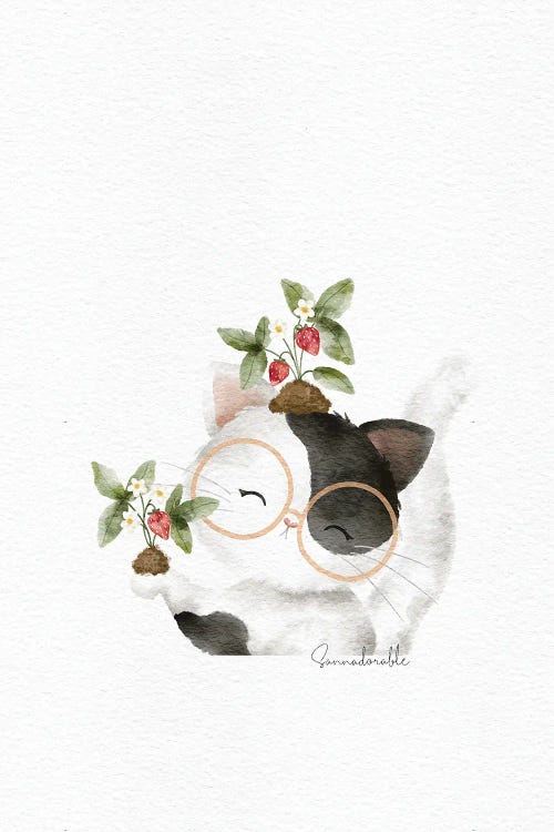 Strawberry Plant Cat