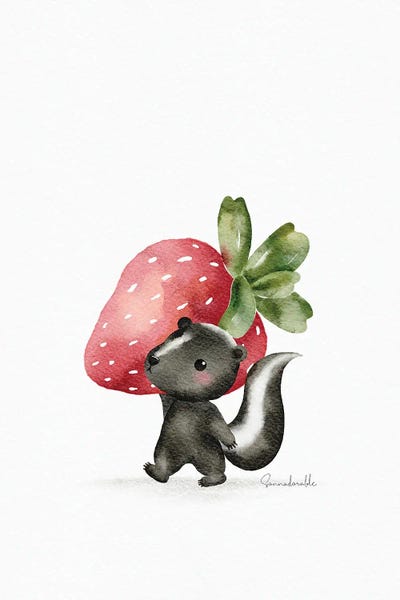 Skunks: Strawberry Skunk by Sanna Sjöström