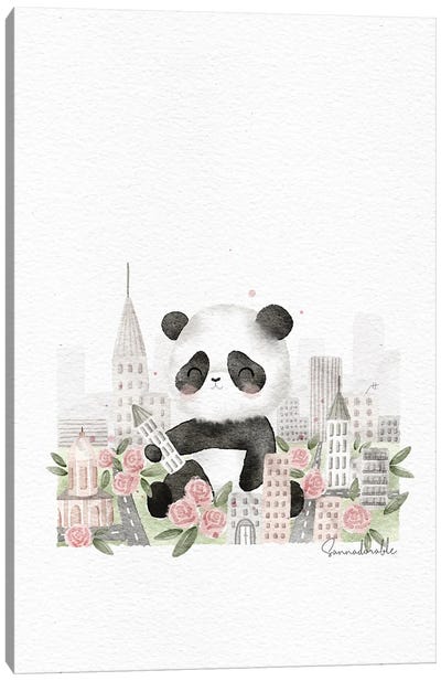 City Panda Canvas Art Print - Sanna Sjöström