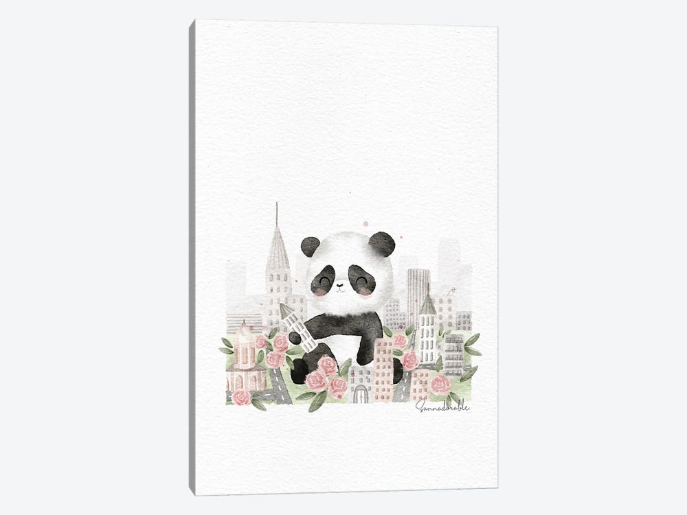 City Panda by Sanna Sjöström 1-piece Canvas Art