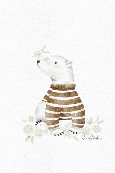 Sanna Sjöström: Brown Jumper Polar Bear by Sanna Sjöström