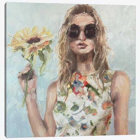 Flower Power Canvas Print #SSO12} by Simone Scholes Canvas Wall Art