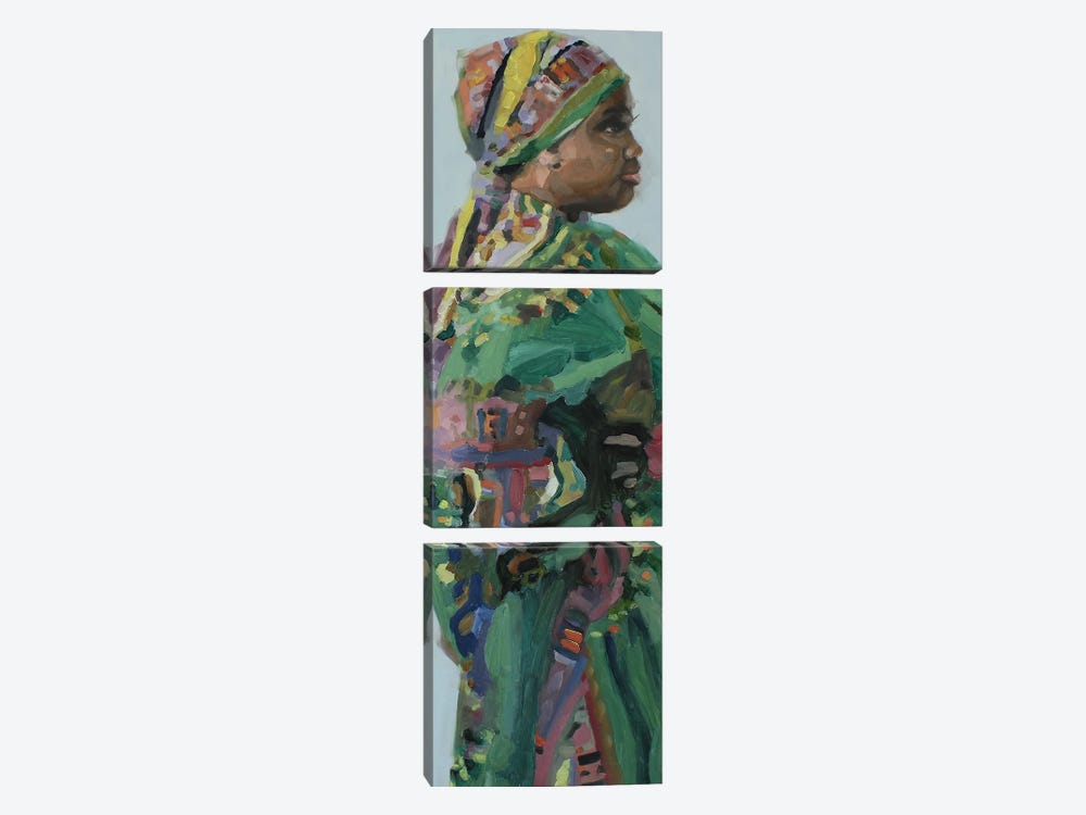 Green Goddess by Simone Scholes 3-piece Canvas Artwork