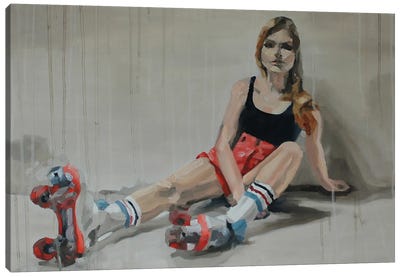 Roller Disco Canvas Art Print - Simone Scholes