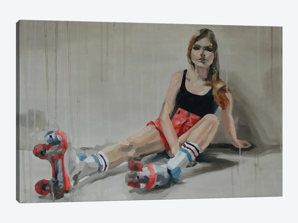 Roller Disco by Simone Scholes 1-piece Canvas Wall Art
