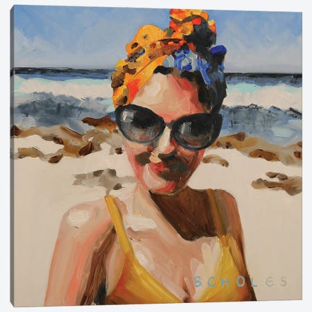 Beach II Canvas Print #SSO6} by Simone Scholes Canvas Print