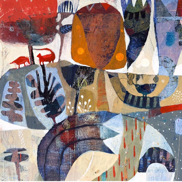 Abstract Floral & Botanical: Over The River by Susan Almquist