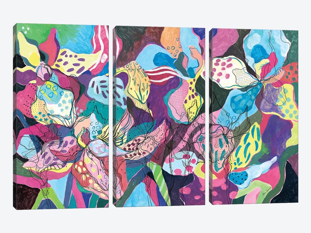 Lilly Flower by Maria Susarenko 3-piece Canvas Print