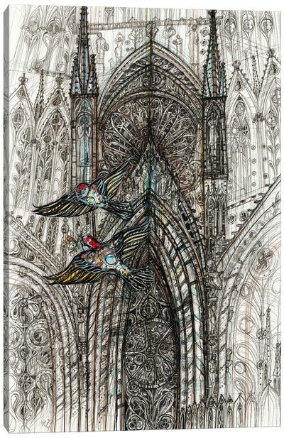 Notre Dame de Paris Canvas Art Print - Churches & Places of Worship