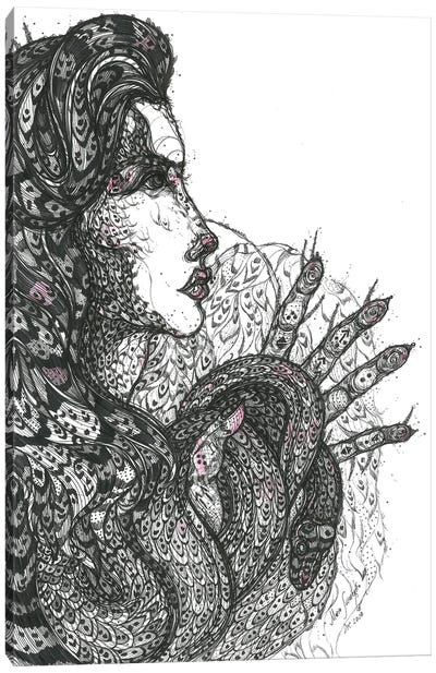 Graphic Medusa Canvas Art Print - Maria Susarenko