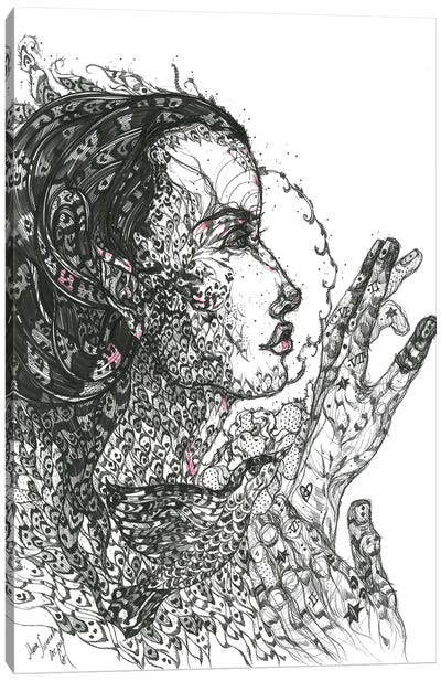 Graphic Medusa II Canvas Art Print - Maria Susarenko