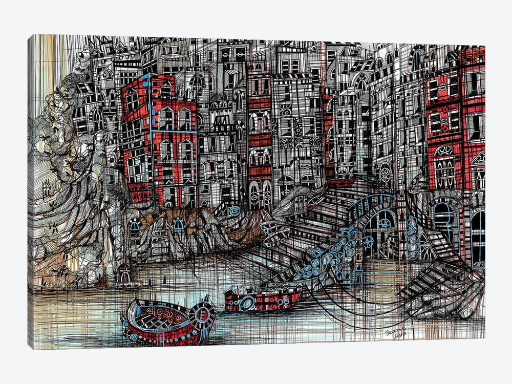 Blurred Lines by Maria Susarenko 1-piece Canvas Print
