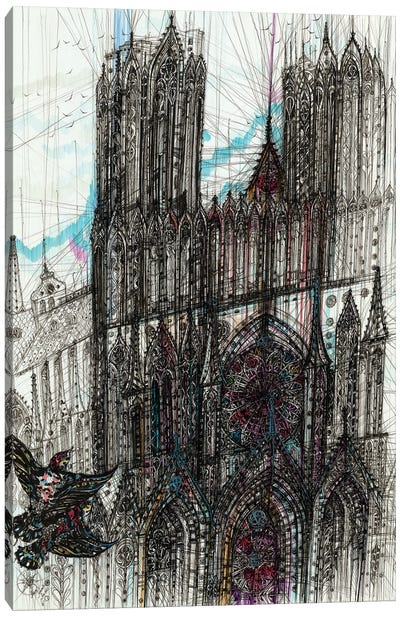 Reims Cathedral Canvas Art Print - Maria Susarenko