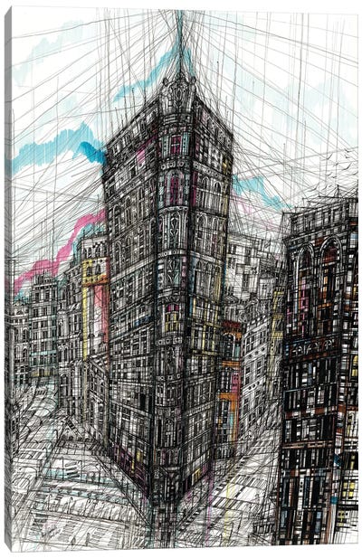 Flatiron Building Canvas Art Print - Maria Susarenko