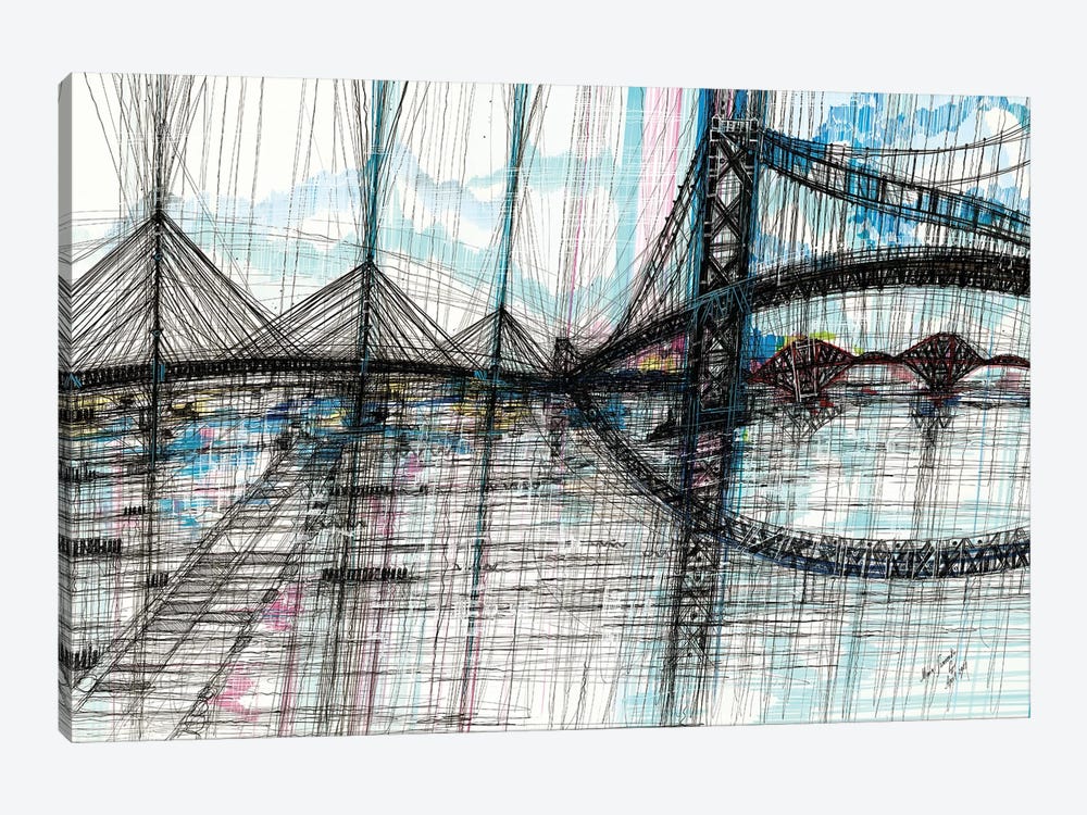 Three Bridges Edinburgh by Maria Susarenko 1-piece Canvas Art Print